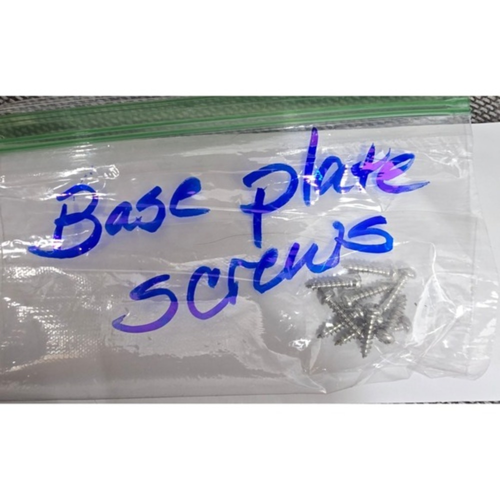 Silver Tone Metal Base Plate Screws Pointed Tip Hardware Set 14 Count